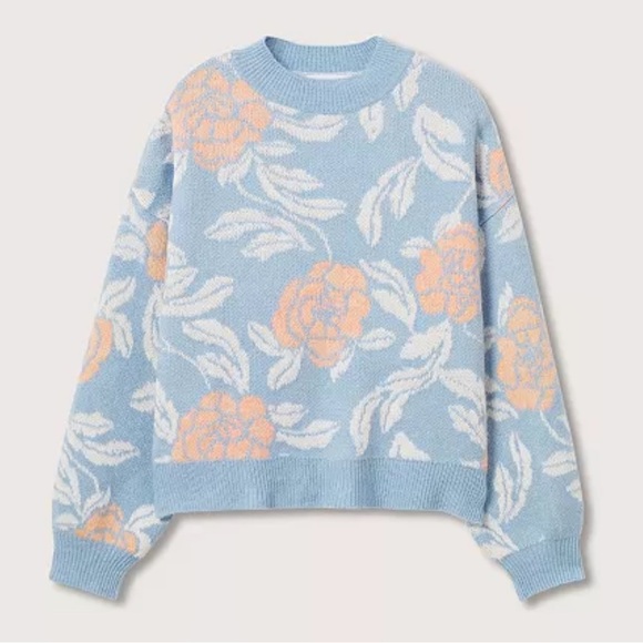 MANGO Flowers Knit Sweater - Picture 1 of 6